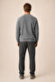 Forever New Season Men's Regular Fit Cotton Sweatshirt Smoked - 4