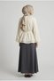 Cotton Regular Fit Waist-Tie Voile Fabric Long Sleeve Shirt with Lining Made from the Same Fabric - 3