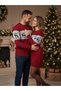 Women's New Year (New Year-Christmas) Themed Deer Pattern Tunic Mini Dress (Couple Product) - 5