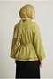 Cotton Regular Fit Waist-Tie Voile Fabric Long Sleeve Shirt with Lining Made from the Same Fabric - 3