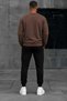 Unisex Crew Neck Sweatshirt Tracksuit Set – Casual Sports Combination - 2