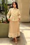 Guipure Flower Embroidered Shirt Skirt Set