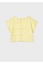 Girl's Striped Tshirt Yellow - 3