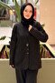 V Yaka Guipure Floral Lined Jacket