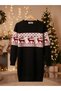 Women's New Year (New Year-Christmas) Themed Deer Pattern Tunic Mini Dress (Couple Product) - 4
