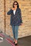 V Yaka Guipure Floral Lined Jacket - 3