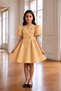 Special Design Umay Model Light Brown Color Girl's Evening Dress with Stone Accessories