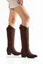 Embroidered Zippered Long Women's Cowboy Boots - 4