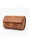 Genuine Leather Tan Brown Double Luxury Watch Roll and Travel Watch and Accessory Organizer Box - 2