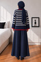 Turtleneck Striped Casual Comfortable Islamic Knitwear Sweater - 4
