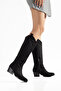 Embroidered Zippered Long Women's Cowboy Boots - 4