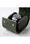 Genuine Leather Olive Green Single Luxury Watch Roll and Travel Watch and Accessory Organizer Box