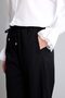 Regular Fit Elastic Lace-Up Waist Wide Leg Pants G9199Ax26Au - 4