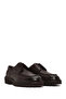 Men's Brown Lace-Up Thick Soled Leather Casual Shoes Wm750031Dv - 2