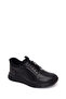 Men's Black Lace-Up Leather Sneaker Wm828006Dv - 7