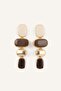 Women's Colorful Stone Earrings I6599Axns