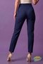 Women's High Waist Fabric Trousers – Pensli Zra Navy Blue Office Business Stylish - 4