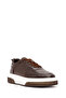 Men's Brown Lace-Up Thick-Soled Leather Sneaker Wm710006Df - 7