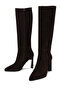 Women's Brown Zippered Heeled Suede Leather Boots Af530003Ds - 5