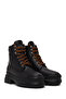 Women's Black Kitrich Lace-Up Thick-Soled Leather Boots 026Z100105 - 2