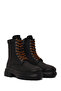 Women's Black Lensors Zippered Thick Soled Leather Boots 021Z100015 - 2