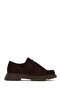 Women's Brown Lace-Up Suede Leather Masculine Shoes Af400001Ds