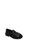 Women's Black Thick-Soled Leather Loafer Af450010Dv - 7