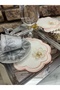 Double Row Embroidered Stain-Resistant Fabric Presentation Napkin with Lotus Flower Brooch, Cocktail Napkin, Coffee Napkin, Coaster 6 Pieces - 2
