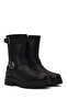 Women's Black Wonder Zippered Leather Boots 026Z100104 - 2
