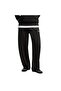 Women's Black Ess Relaxed Barrel Leg Pants Sweatpants
