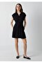 Women's Black Woven Mini Dress Black Dress