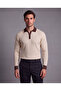 Men's collar zippered shirt collar knitwear