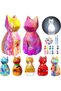 Paint Your Own Cat Lamp Kit,DIY Arts and Crafts Night Light Painting Set for Kids and Teens