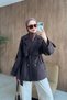 Styl Buttoned Half Trench Coat Bitter Brown - 4