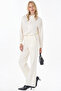 Elastic Waist Relaxed Fit Trousers Ecru
