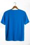 Unisex Blue Crew Neck Basic Oversize T-Shirt - 3