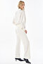 Elastic Waist Relaxed Fit Trousers Ecru - 5