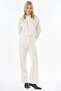 Elastic Waist Relaxed Fit Trousers Ecru - 2