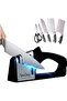 4-in-1 Professional Kitchen Cutting Tool and Scissor Sharpener,Diamond Tungsten and Ceramic Sharpening Tool,Includes Cut-Resistant Gloves