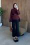 Zerafet Lace Tunic Burgundy - 2