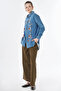Washable Embroidered Denim Tunic Blue - 4