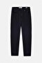 Black Regular Straight Twill Regular Waist Casual Trousers - 6
