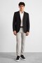Black Slim Pointed Collar Plain Dobby Covered Pocket 8 Drop Classic Jacket - 5