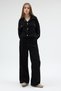 Pocket Detailed Snap Button Chenille Denim Fabric Stylish Top and Bottom Set - 4