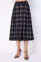 Plaid Patterned Pleated Midi Skirt - 4