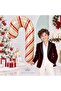 Large Christmas Candy Cane Foil Balloon 40X83 cm Red White Striped Christmas Party Decor Decoration - 2