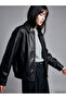 Shining Choices from Shining Store: Women's Leather-Look Jacket with Loose Fit - 2