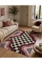 Eta Geometric Waves Patterned Woven Base Decorative Carpet Eta4210 - 2