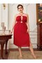 Rochie midi, roșie - 0XL - 5