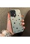 Oppo A6 Pro 4G/5G Compatible Edge Striped Black Star Pattern Protective Case Acrylic Hard Back Silicon Edge - 2